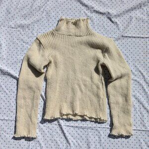 Babaà Women's Cream and White Jumper